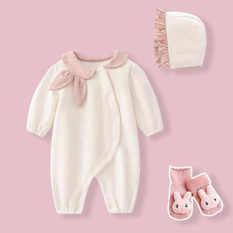 Hundred Days Banquet Super Cute Princess Winter Baby Jumpsuit