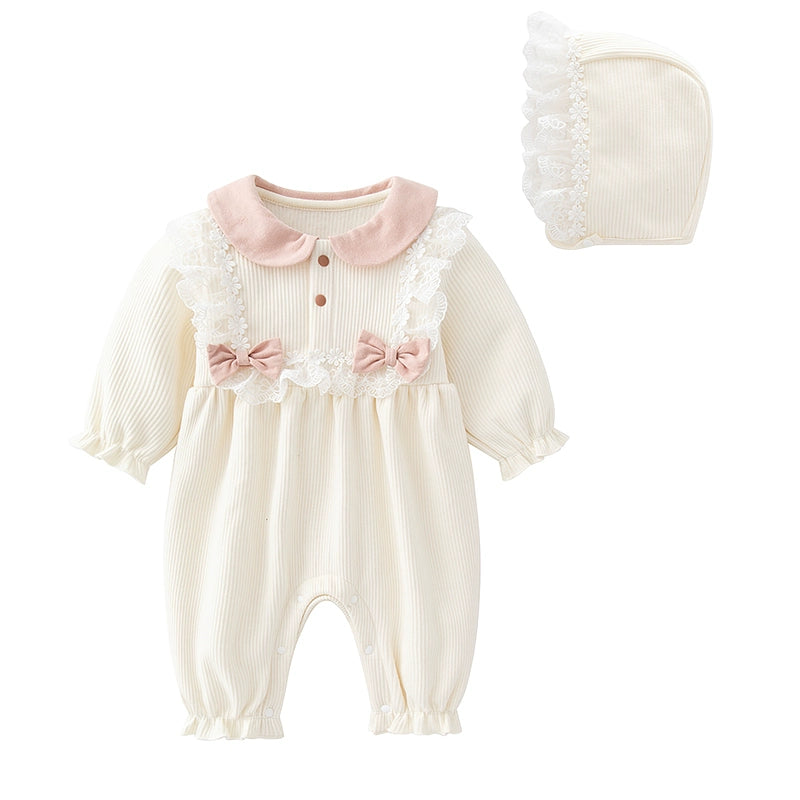 Hundred Days Banquet Super Cute Princess Winter Baby Jumpsuit