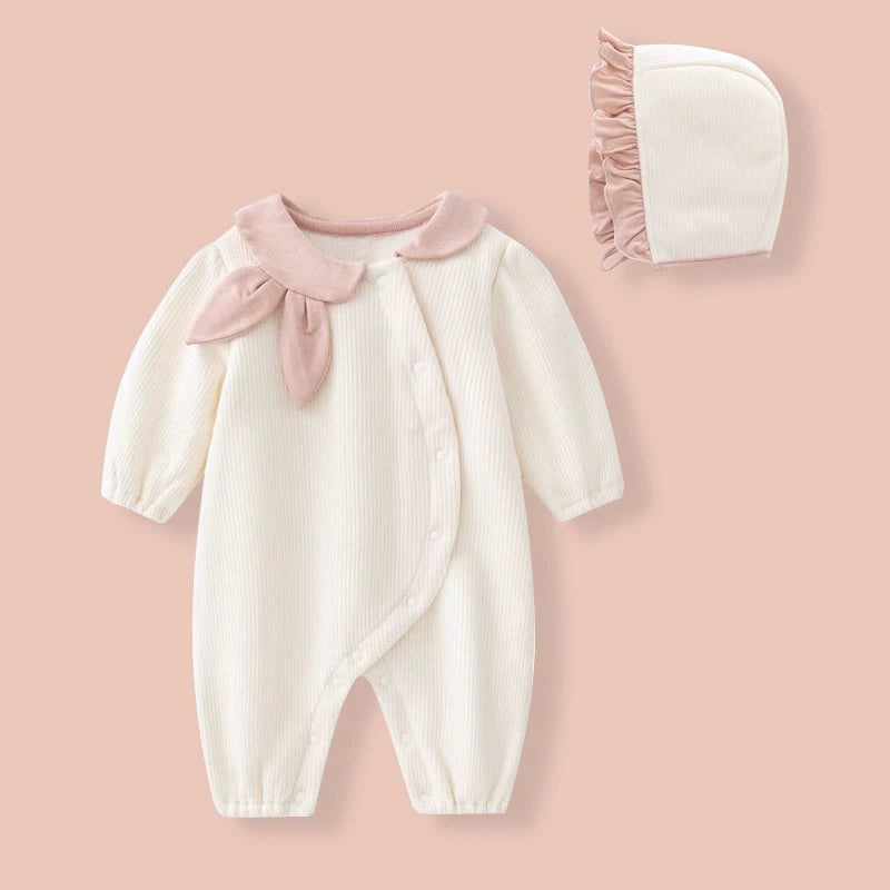 Hundred Days Banquet Super Cute Princess Winter Baby Jumpsuit