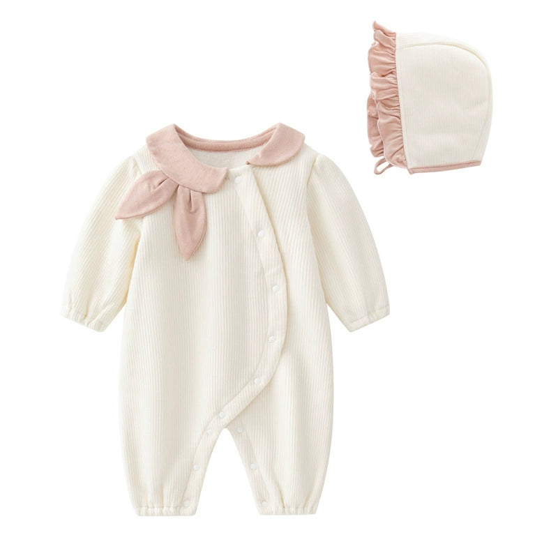 Hundred Days Banquet Super Cute Princess Winter Baby Jumpsuit