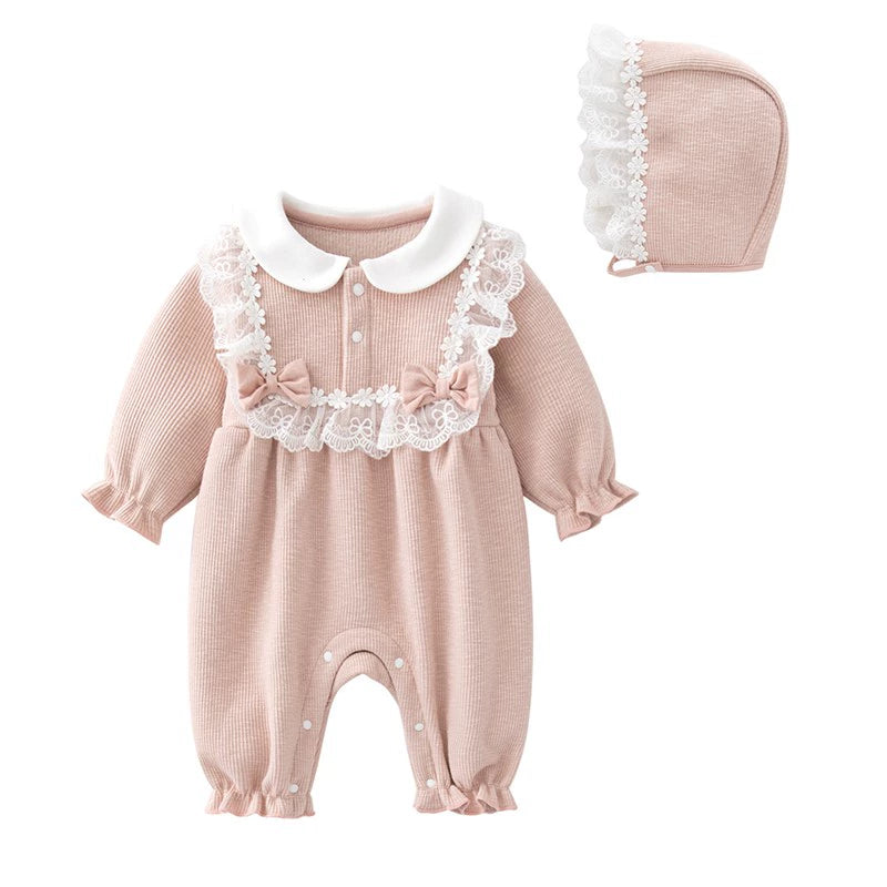 Hundred Days Banquet Super Cute Princess Winter Baby Jumpsuit