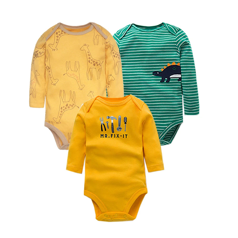 Kit 3 Bodys Super Fofura Bebê Menino e Menina