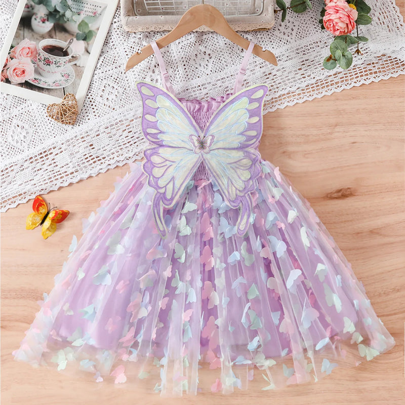 Vestido Infantil Esther Asas de Borboleta