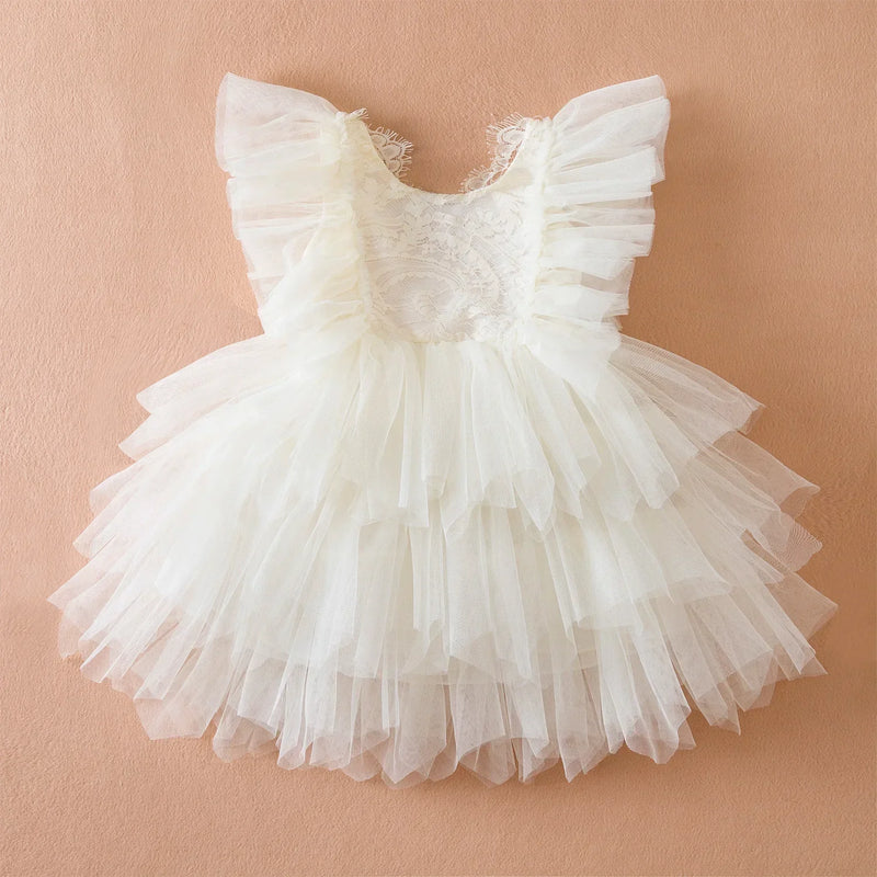 Vestido de Festa Infantil Helena Delicado com Bordado e Tule